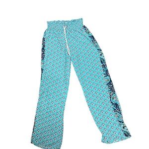 Vera Bradley Teal Floral Smocked Skirt